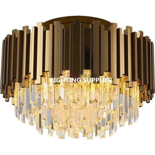 Luxury Gold Chandelier Lighting AC110-240V LED Cristal Lustres For Ceiling Bedroom Living Room Crystal Lamp