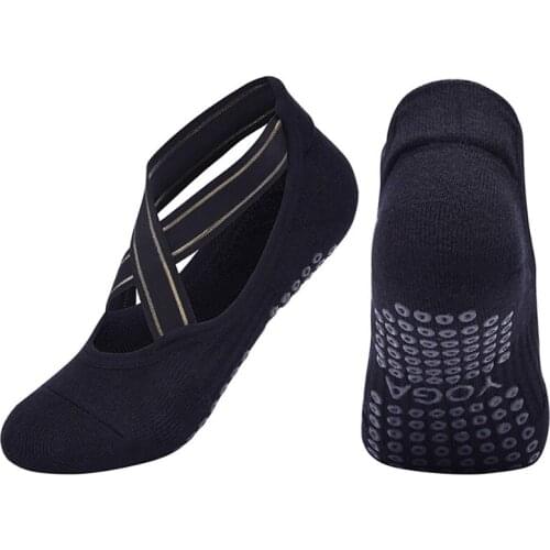 USHINE Women High Quality Bandage Yoga Socks Non-slip Quick-Dry Damping Pilates Ballet Socks Good Grip For Women Cotton Socks