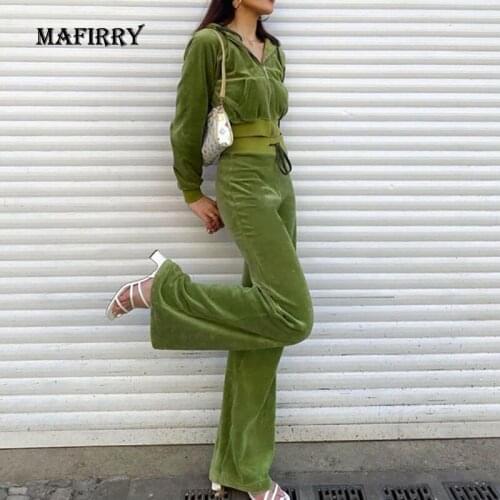 New Women Hooded Zipper Cardigan Trousers Outfit Spring Autumn Solid Casual High Waist Ladies Set Loose Elastic Waist Streetwear