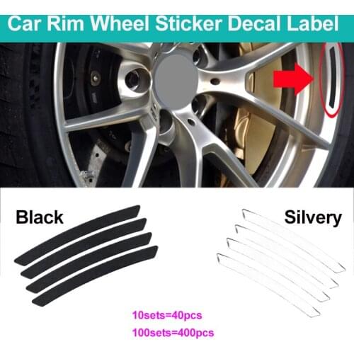 10sets 100sets Auto Car Wheel Rim Sticker Decal Label for Quattro Amg Brabus Performance Decoration Car Accessories