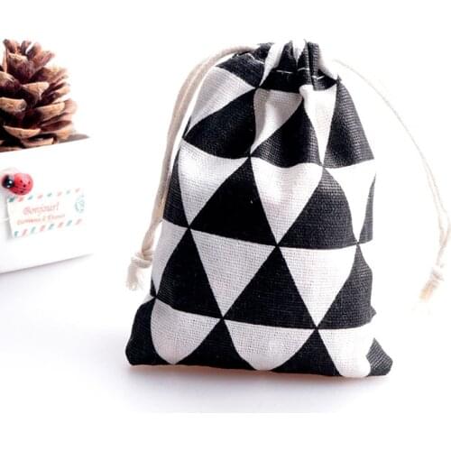 10pcs/lot Cotton Gift Bags 9x12cm (3.5"x4.7") Wedding Favor Small Muslin Bags Cute Jewelry Candy Gifts Packaging Bag Pouches