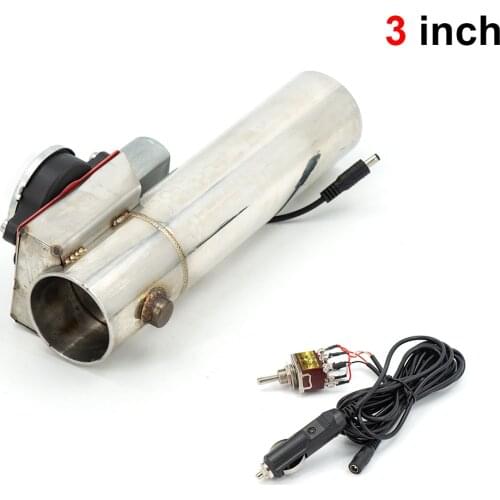 3.0 inch SS304 wire contral straight exhaust cutout cut out pipe /switch Manual control for akrapovic and more