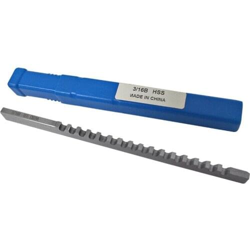 3/16 B Push-Type HSS Keyway Broach Inch Size with Shim Broaching Cutter Cutting Tools for CNC Machine