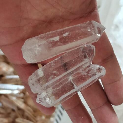 3PC Rough Natural Raw Clear Quartz White Crystal Rock Stone Points Wands Specimen Restoration Of Reiki Minerals Home Decoration