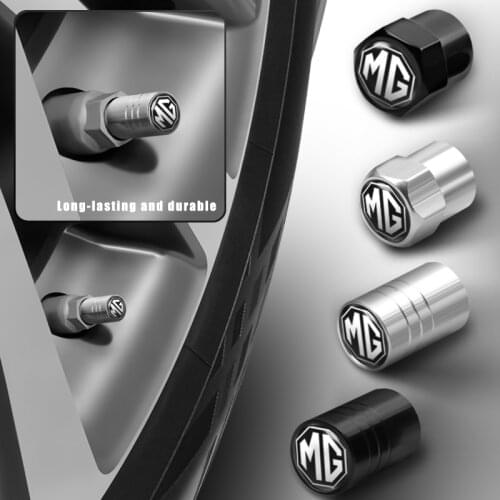4PCS Car Tyre Valve Caps Dust Cover for MG ZS MG 3 MG 5 MG 6 MG 7 GT HS HECTOR Accessories Car Styling Aluminum Tire Valve Caps