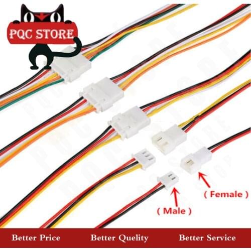 5 Sets JST XH2.54 XH 2.54mm Wire Cable Connector 2/3/4/5/6 Pin Pitch Male Female Plug Socket 200MM Wire 26AWG