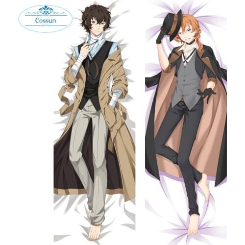 Anime Bungo Stray Dogs Osamu Dazai Dakimakura Hug Body Pillow Cover Cosplay DIY Custom Cushion Otaku Pillow Case Peach Skin