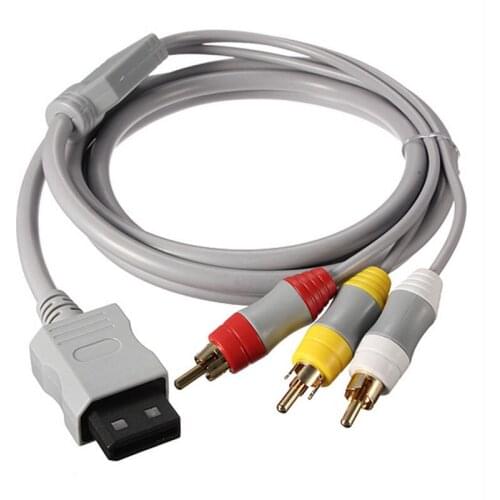 AV Audio Video Cable RCA Cord Adapter for Nintendo Wii Console Composite Wire Line