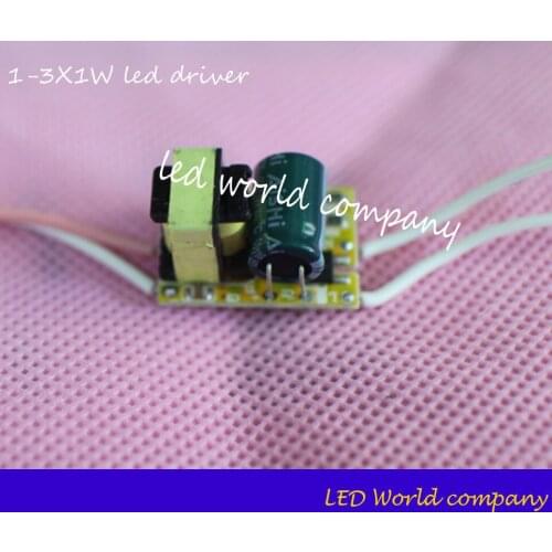 Free shipping (1-3)X1W led driver,1*1W 3*1W led lamp driver 300mA 180-240V input power driver 1-3x1w Lighting Transformers