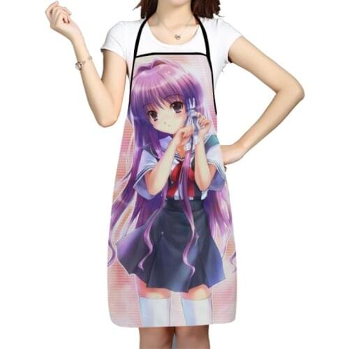 CLANNAD Japanese Anime Apron Kitchen Aprons For Women Men Bibs Household Cleaning Pinafore Home Cooking Apron For Manicure