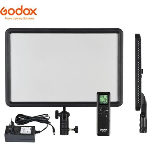 Godox LEDP260C Bi-color Ultra Slim LED Video Light Panel + Remote Controller 30W 3300-5600K Dimmable Brightness for Camera DV