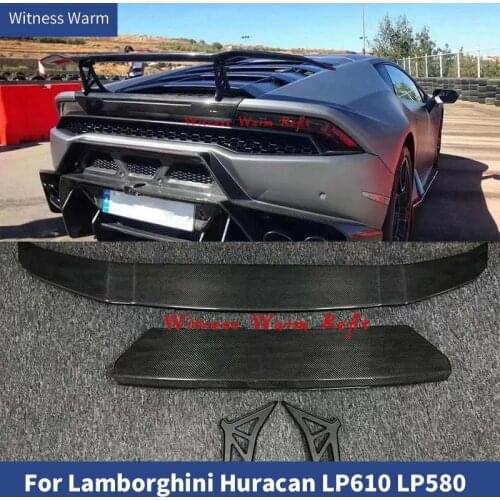 Forged carbon Carbon Fiber FRP Rear Wing Trunk Spoiler For Lamborghini Huracan LP580 LP610 LP610-4 Tuning
