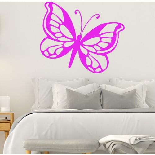 Pretty Animal Butterfly Vinyl Decals Wall Stickers Nursery Room Decor Wall Decoration Murals Bedroom Wall Stickers