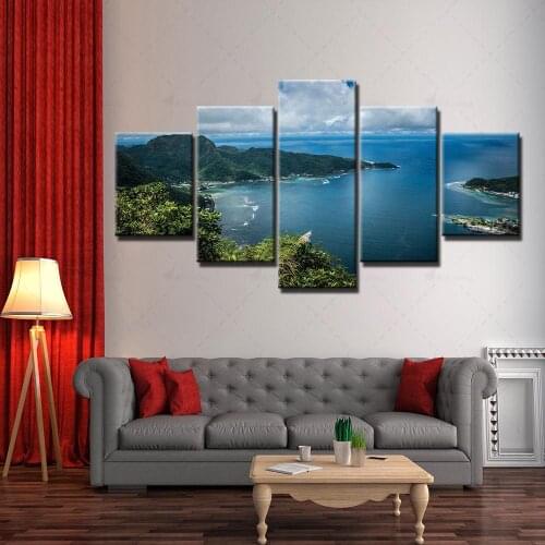 Modular Hd Prints Cloud Pictures Landscape Paintings Home Decoration 5 Pieces Canvas Poster Wall Art For Living Room Framework
