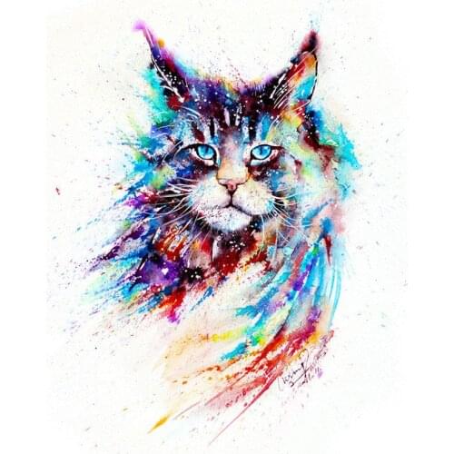 Watercolor Cat Diamond Painting Kit - DIY