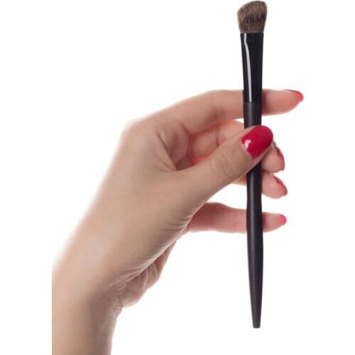 F08 Professional Handmade Makeup Brushes Soft Canadian Squirrel Hair Angled Nose Eye Shadow Blending Brush Ebony Make Up Brush