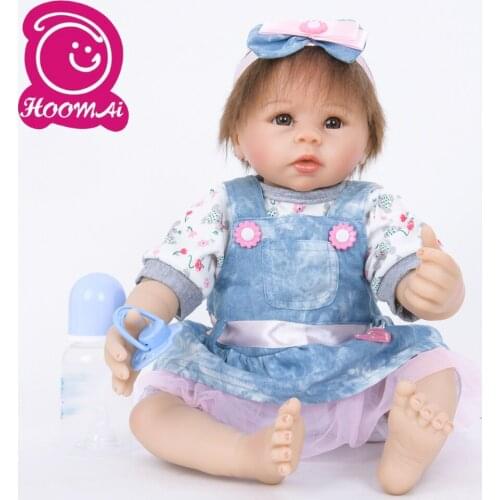 Realistic Bebe Reborn Babies 18 Inch Mohair True Lifelike Newborn Baby Dolls For Children Birthday Gifts Toddler Toys Sale 45CM