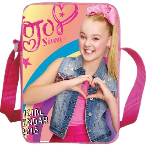 Jojo Siwa Pink Cute Bag Girls School Crossbody Bag Anime Beautiful Crossbody Bag Daily Shoulder Bag for Girls