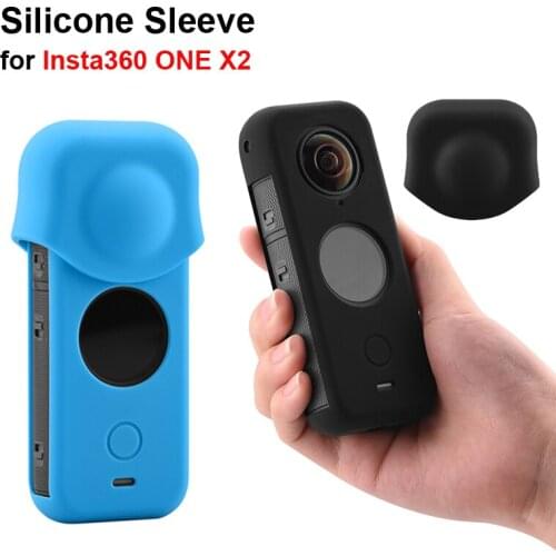 Silicone Case for Insta360 ONE X2 Camera Soft Cover Shell Dustproof Lens Cover Protective Sleeve for Insta360 one x2 Accessories