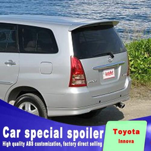 ABS rear window roof spoiler tail wing roof Kijang spoiler for toyota innova 2003-2015 year model spoiler by red light primer