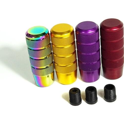 Aluminum Universal 95MM Non-Slip Gear Shift Knob Manual Transmission knurled Shifter Lever