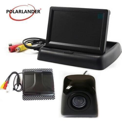 Hot sell 480x 272 4.3 Inch Car Parking Monitor HD Rear View Mirror Monitor with Car reverse backup Camera reversing priority
