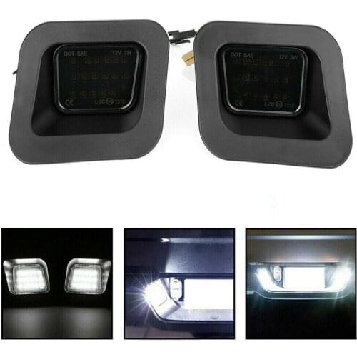 1 Pair Smoked LED Rear License Plate Lights Lamp For Dodge Ram 1500 2500 3500 License Plate Lamp