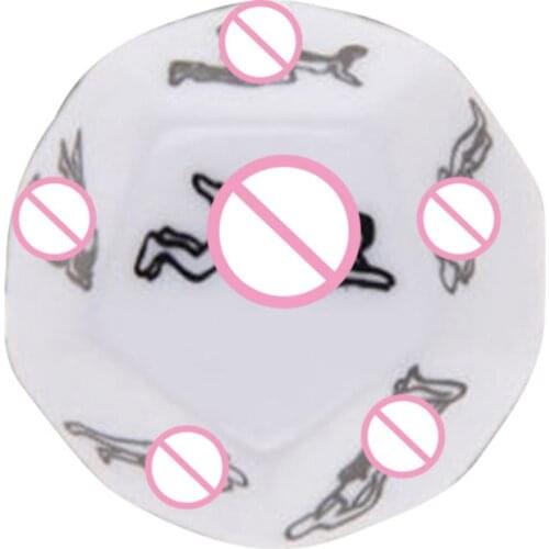 20PCS/LOT 12 Surface Appeal Dice Adult Flirt Foreplay Posture Guide Fetish Womanizer Gambling Humour Game,White