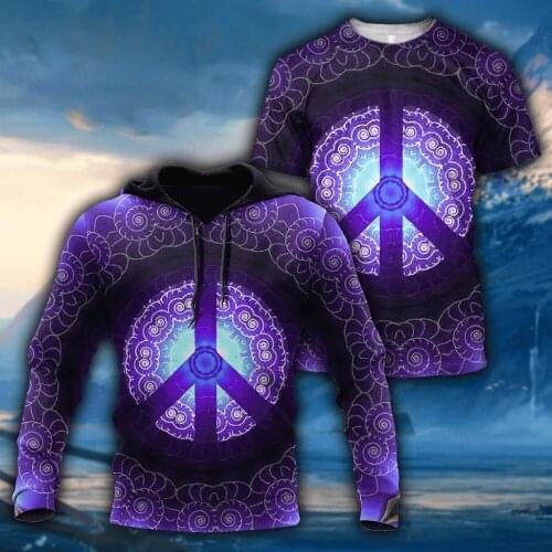 3D Hoodies Psychedelic Hippie Peace Hoodie Men/Women Sweatshirt Unisex Spring Casual Pullover Zipper Dropshipping