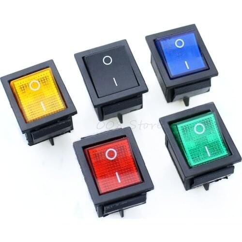 5Pcs Latching Rocker Switch Power Switch I/O 4 Pins with Light 16A 250VAC 20A 125VAC KCD4