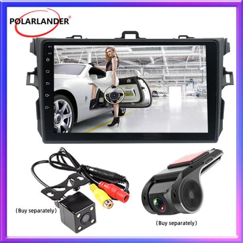 Car Radio 9 inch 2din Android 10 With Small Frame WiFi 1+16G GPS Navigation Bluetooth Touch Screen for Toyota Corolla 2009-2013