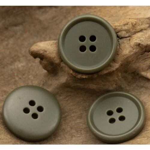 Free shipping 10pcs/lot Matte army green camouflage military training clothing resin buttons green sweater suit coat buttons