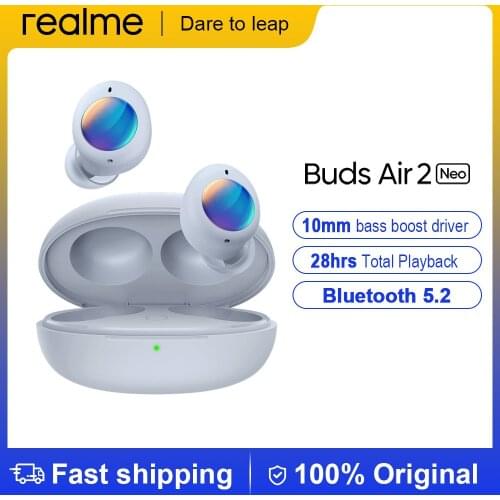Realme Buds Air 2 neo TWS Ture Wireless Bluetooth Earphone ANC 28 Hours of Playtime IPX5 Wireless Headphones Global Version