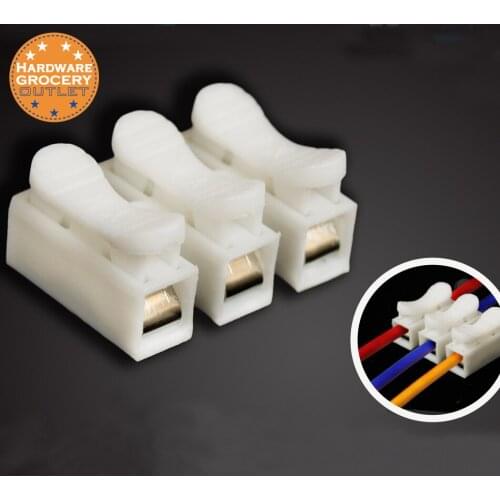 Quick Connector cable clamp Terminal Block Spring Connector Wire LED Strip Light lamps Wire Connecting .3P. 20pcs