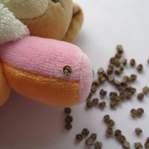 CF5-12 30pcs Cute Ceramic Small Brown Flower Shape Nail Art Decoration Outlooking