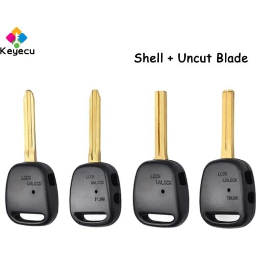 KEYECU Remote Car Key Shell Case Fob Side 1 / 2 Buttons TOY43/ TOY48 Blade for Toyota Estima Previa Cadina Corolla Altezza SXE10