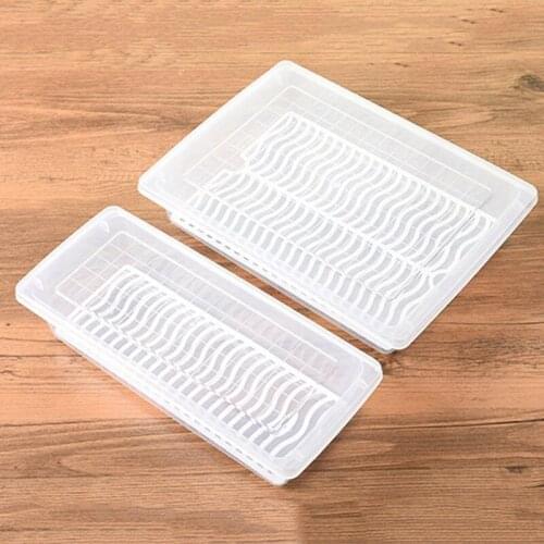 Food Fresh Storage Box Containers Kitchen Fridge Organizer Case Removable Drain Plate Tray For Keep Fruits Vegetables Meat