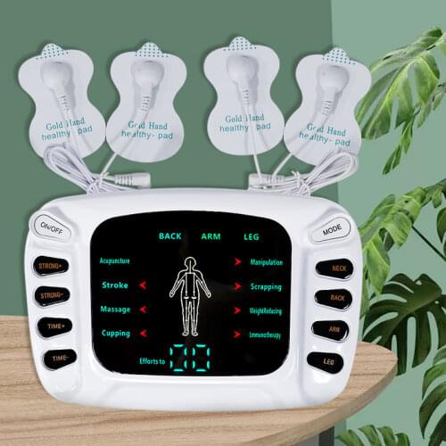 EMS Lightweight LED Display Electric Massage Pain Relief AdjustableTens Acupuncture Body Muscle Stimulator Massage PulseMachine