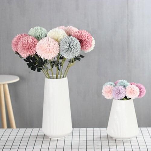 2pcs Artificial Flower Bouquet Silk Dandelion Flower Ball Fake Flowers Diy Home Widding Decoration Valentines Day Gifts