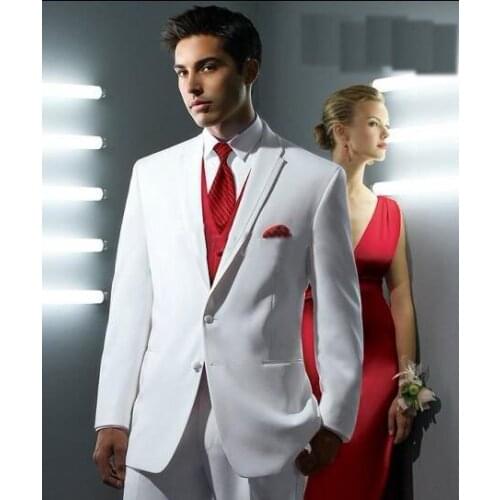 Custom Made Best Selling Popular White Groom Mens Tuxedo Suits,Bespoke White Tuxedo,Tailored 2 Button Peak Lapel Mens Suits
