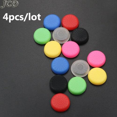 JCD 4pcs/lot Silicone Analog Thumb Grips Cover For Dualshock 4 PlayStation4 PS4 Controller TPU Joystick Caps