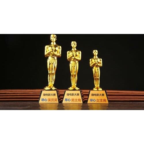 World Cup Movie Guide Award Creative High-end Crystal Trophy Custom Resin Academy Award Little Golden Man Trophy