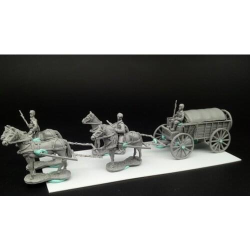 1/72 scale die-cast resin made German carriage soldier unassembled unpainted soldier model free shipping