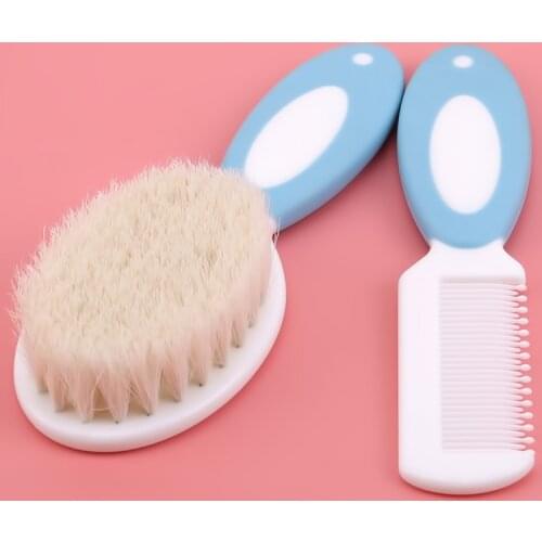 Newborn Brush And Comb Set Soft Bristles And Wooden Comb Infant Hair Care Tool Kids Massage Baby Kit Pure Brush