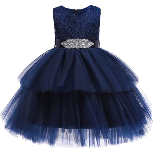 2020 Flower Girls Dress Elegant Wedding Princess Dress Kids Dresses For Girls Costume Carnival Party Children Clothing 3-12 Year