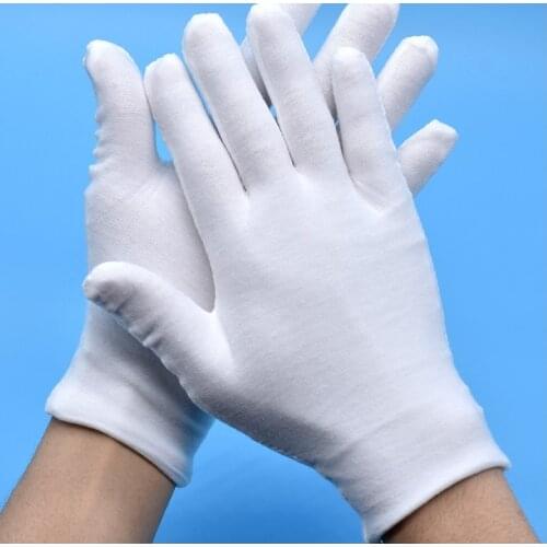 New100% cotton White gloves work gloves thicken literary work etiquette cotton gloves working labor insurance worker gloves