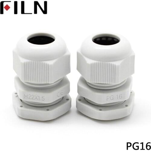 PG25 M22x1.5 Nylon Plastic IP68 waterproof solar cable entry white cable gland