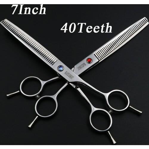 7 Inch Professional Pet Scissors Dog Cat Grooming Hair Scissors Barber Thinning Shears 40 Teeth