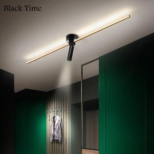 Simple Strip LED Ceiling Light Home 110V 220V Ceiling Lamps for Living Room Bedroom Bedside Light Aisle Corridor Indoor Lighting