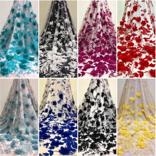Luxury JRB-92019 Nigerian Lace fabric Top Sale Fashion Embroidery Tulle French Material for Wedding or Party Show Dress